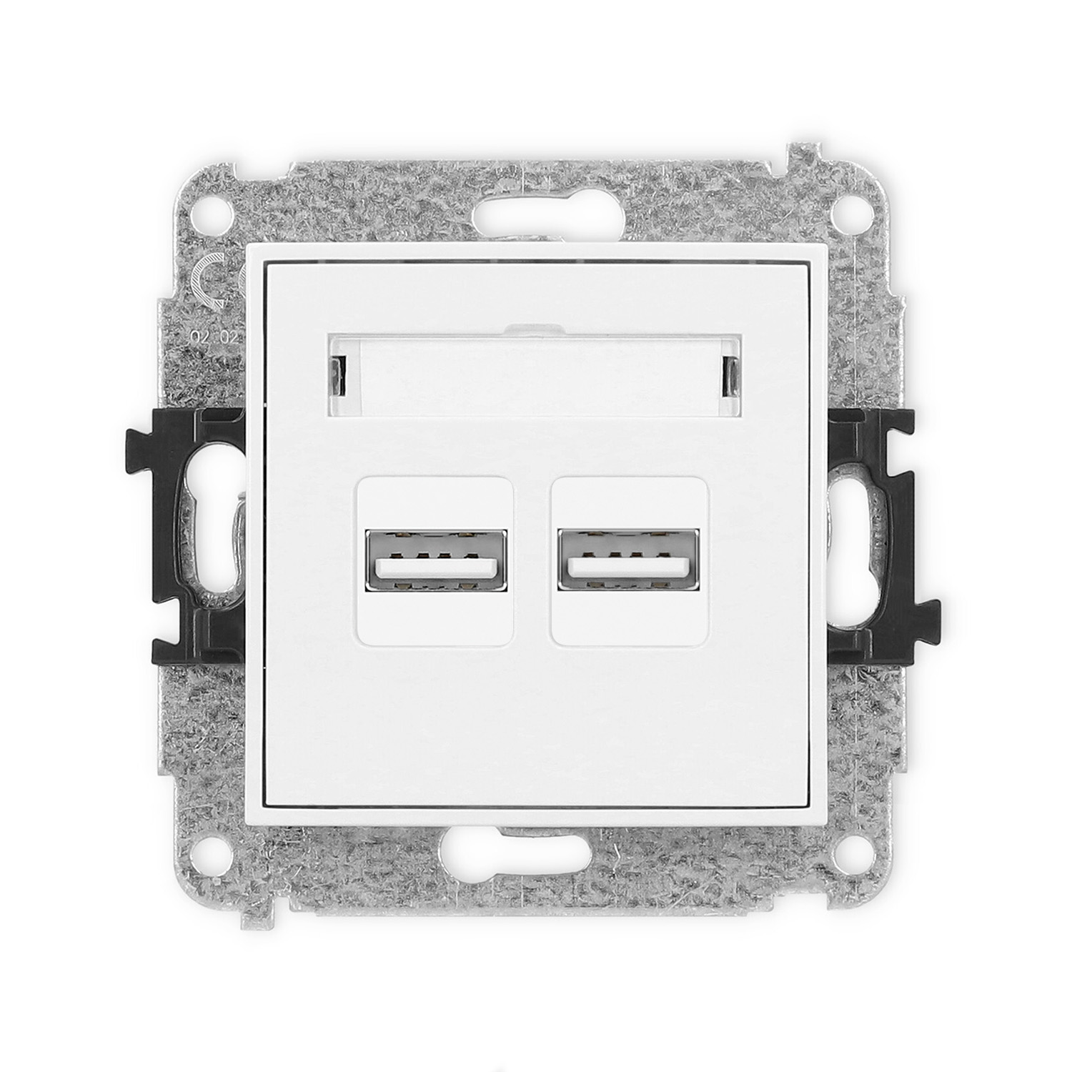 Double USB charger mechanism 2xUSB A, 15,5W max., 5V, 3.1A