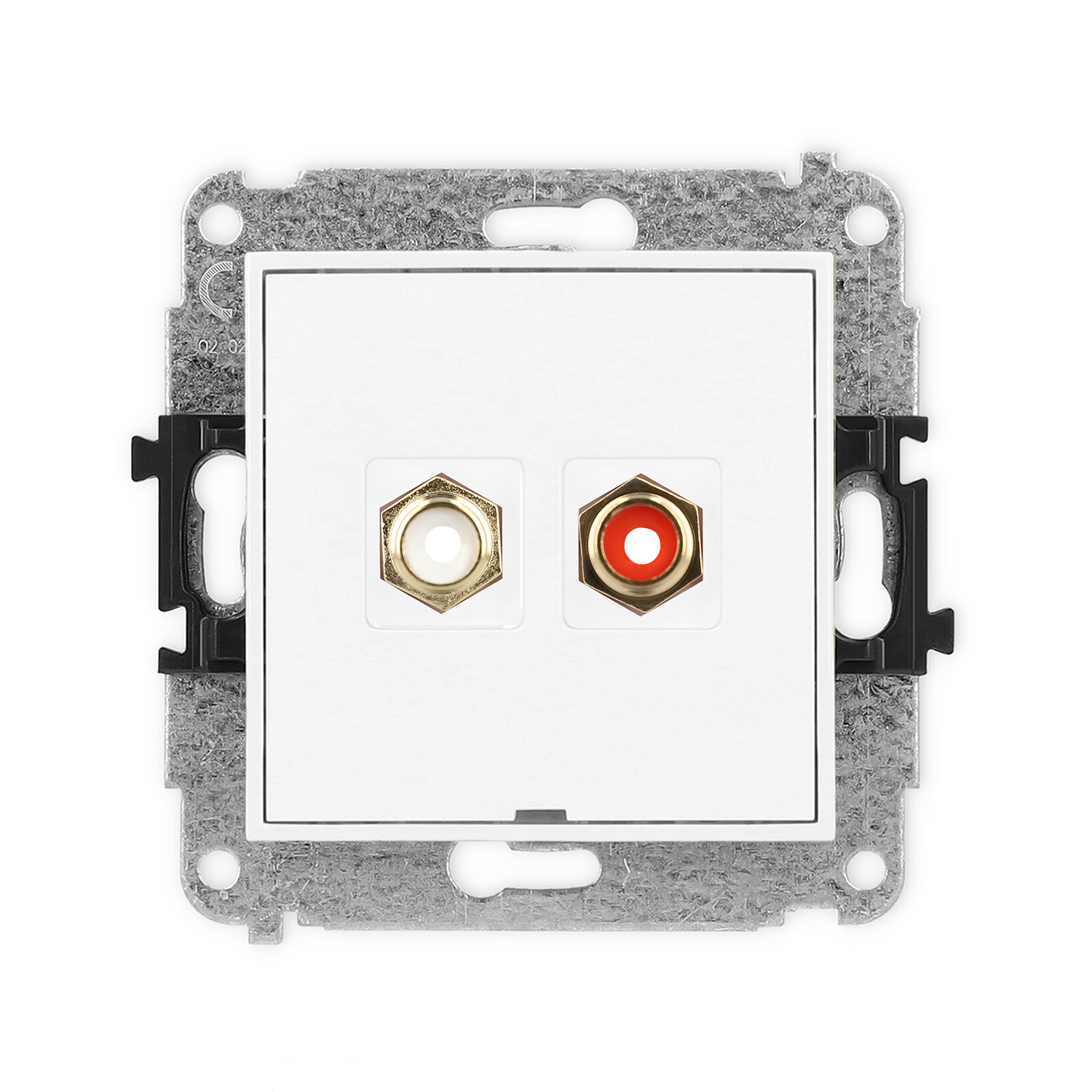 RCA double socket (cinch type-white and red, gold-plated) mechanism, without description field