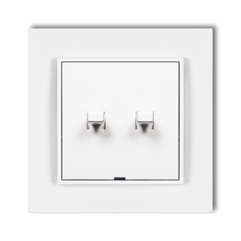 American-style double two-way switch (double push button without pictograms)