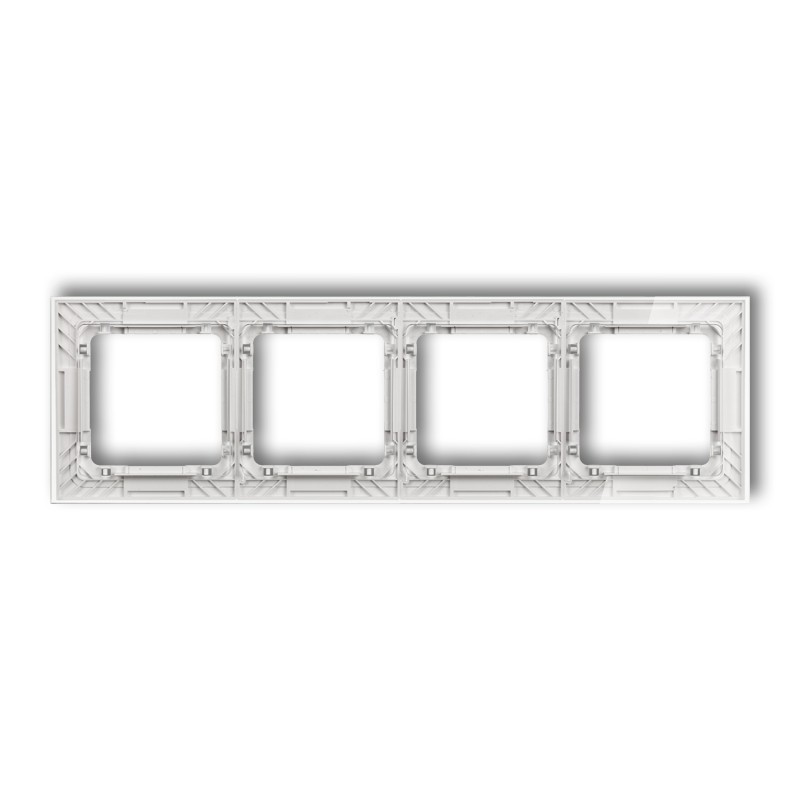 4-gang universal transparent frame DECO Art - glass effect