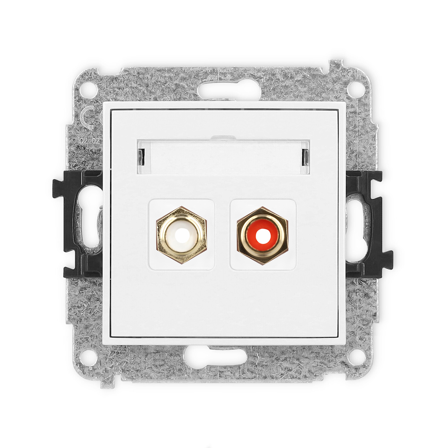 RCA double socket (cinch type-white and red, gold-plated) mechanism