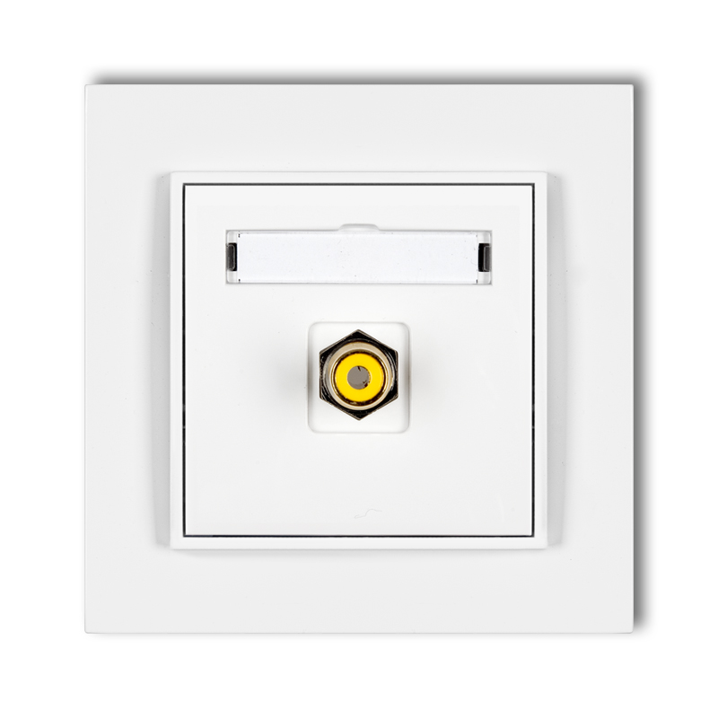 RCA single socket (cinch type-yellow, gold-plated)