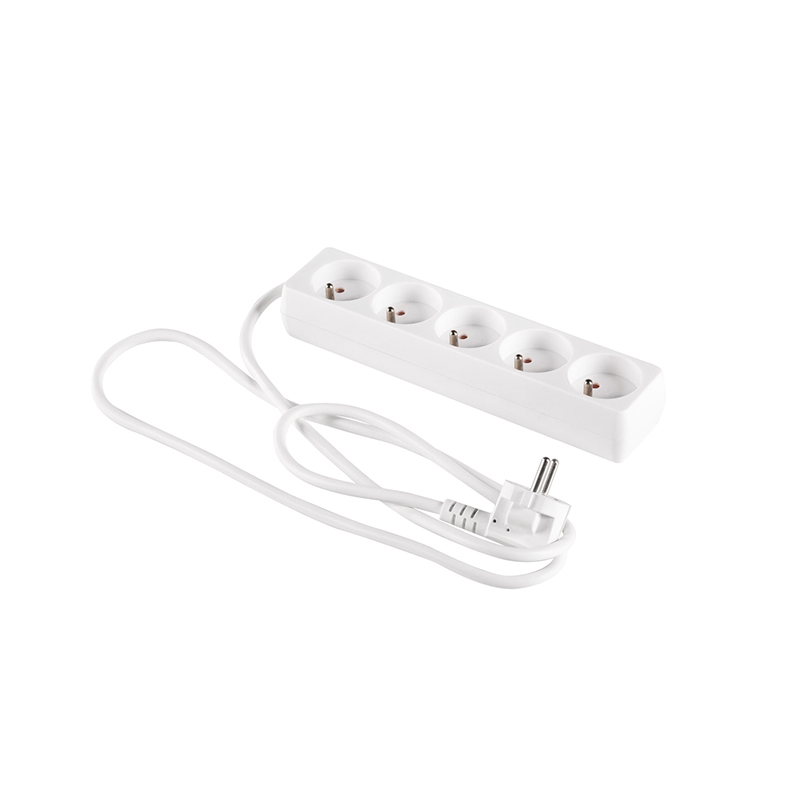 5-socket extension lead with ground, no switch
