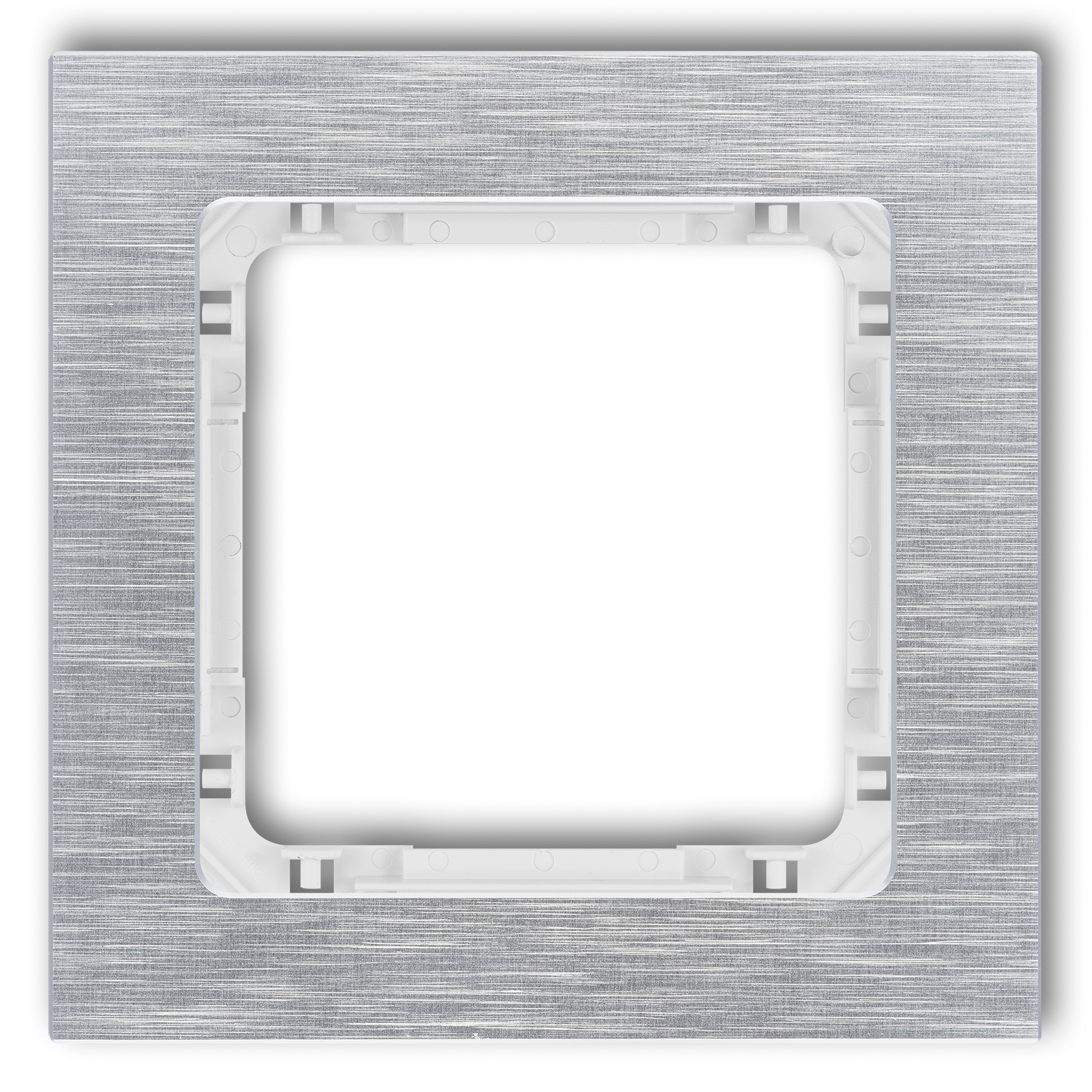 1-gang universal frame - brushed aluminum