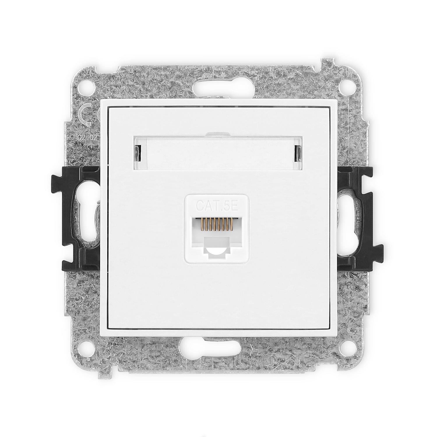 Single computer socket mechanism 1xRJ45, cat. 5e, 8-contact