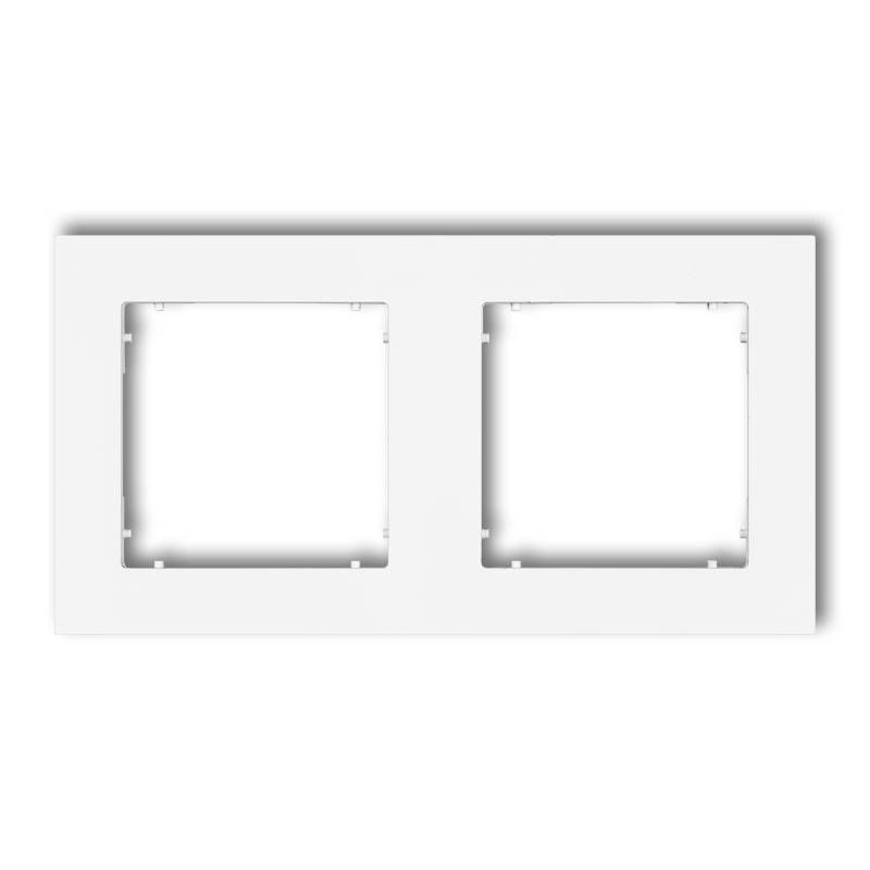 2-gang universal square plastic frame