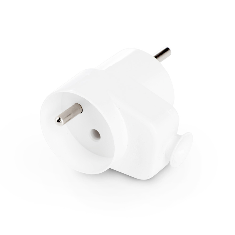 Plug with single socket and ground 2P+Z