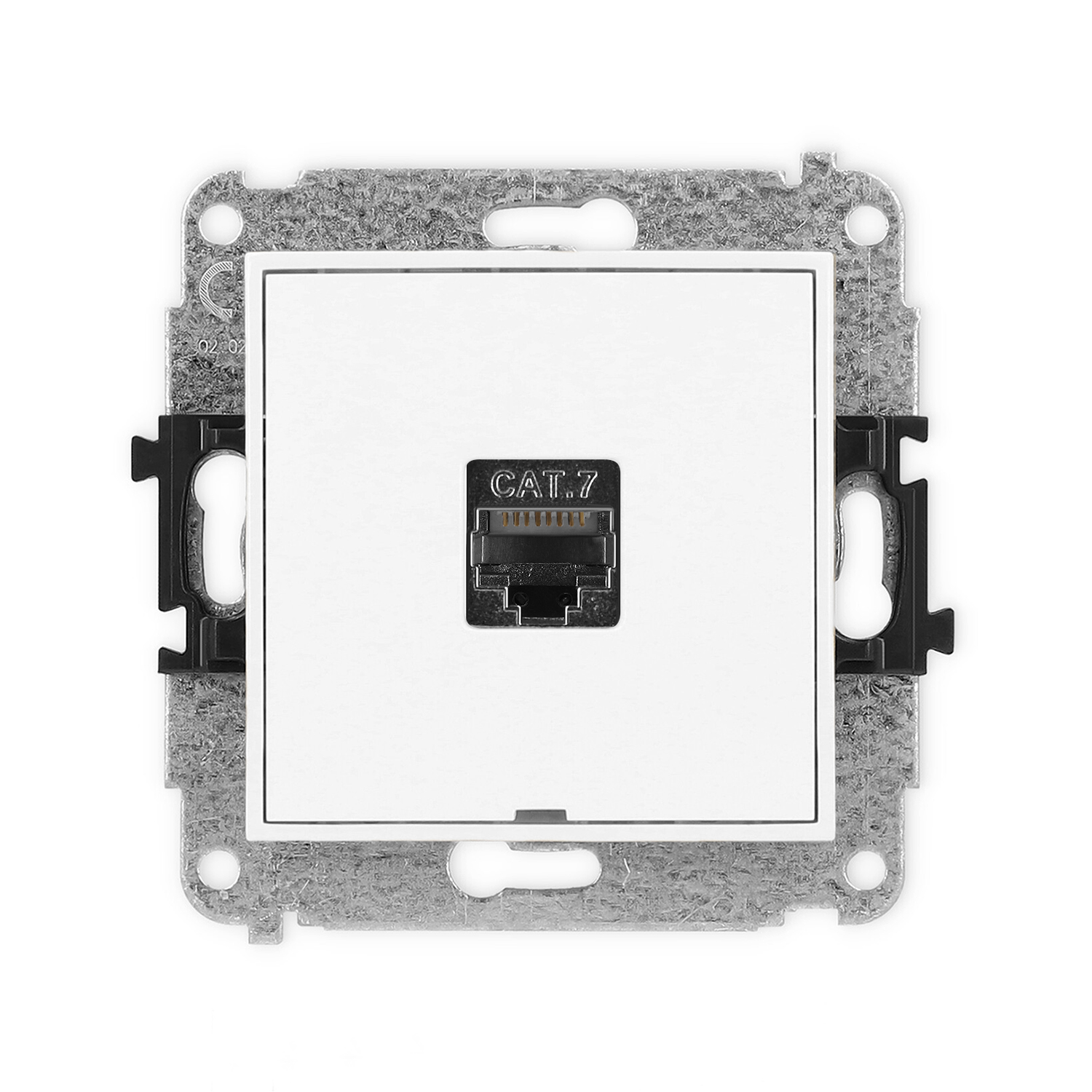 Single computer socket mechanism 1xRJ45, cat. 7, screened, 8-contact, without description field