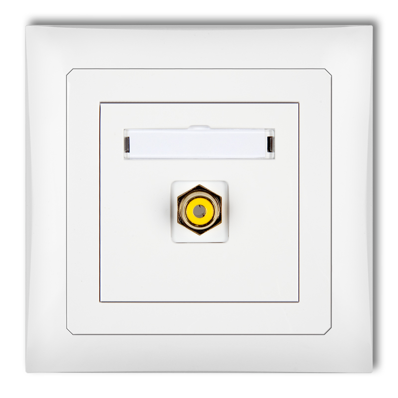 RCA single socket (cinch type-yellow, gold-plated)