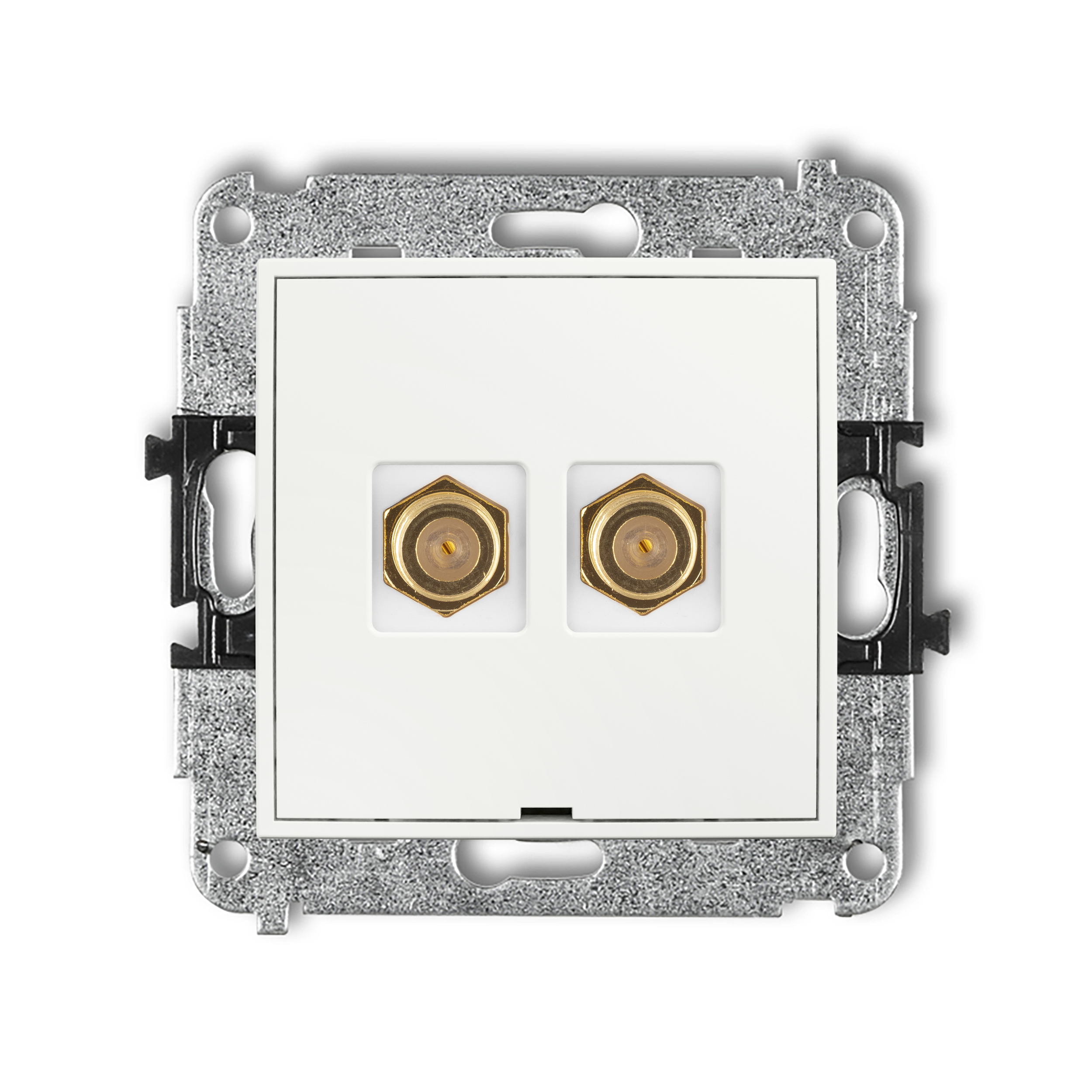 Double antenna F type socket (SAT) mechanism - gold-plated, without description field