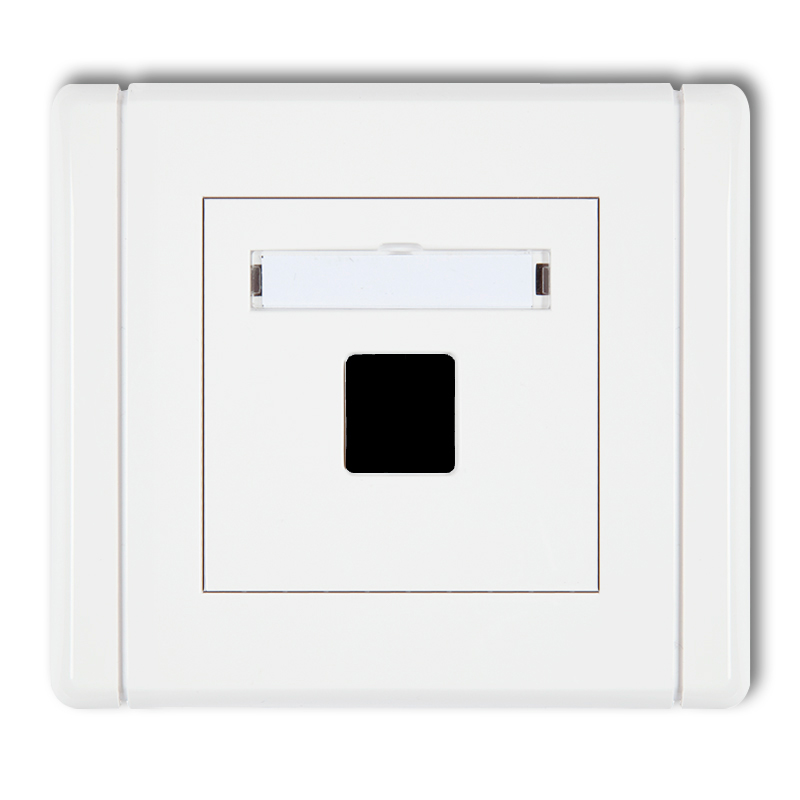 Single multimedia socket without module (Keystone standard)