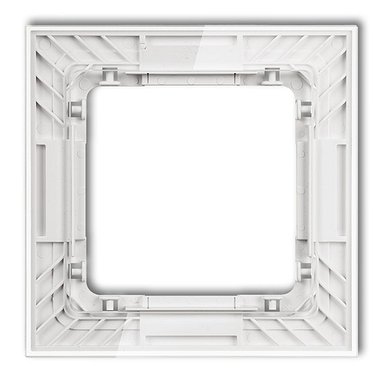DECO_ ramka uniwersalna z efektem szkła transparentna, biały spód (52-0-DRS-1)